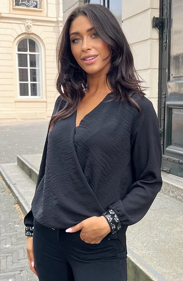 Luxury Marant Blouse Zwart Zilver – shoparchief, foto 3