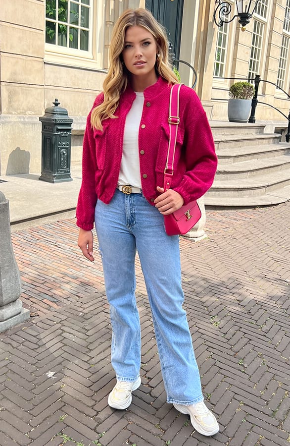 Luxury Soft Bomber Jacket Fuchsia, Shoparchiv, Foto 6