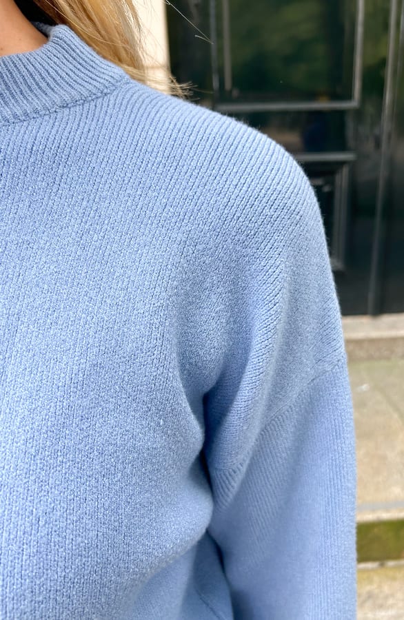 Luxury Soft Pullover Wide Sleeve Jeansblau, Foto 8