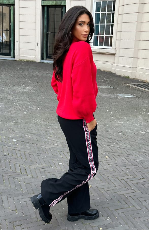 Luxury Soft Trui Wijde Mouw Rood – shoparchief, foto 12