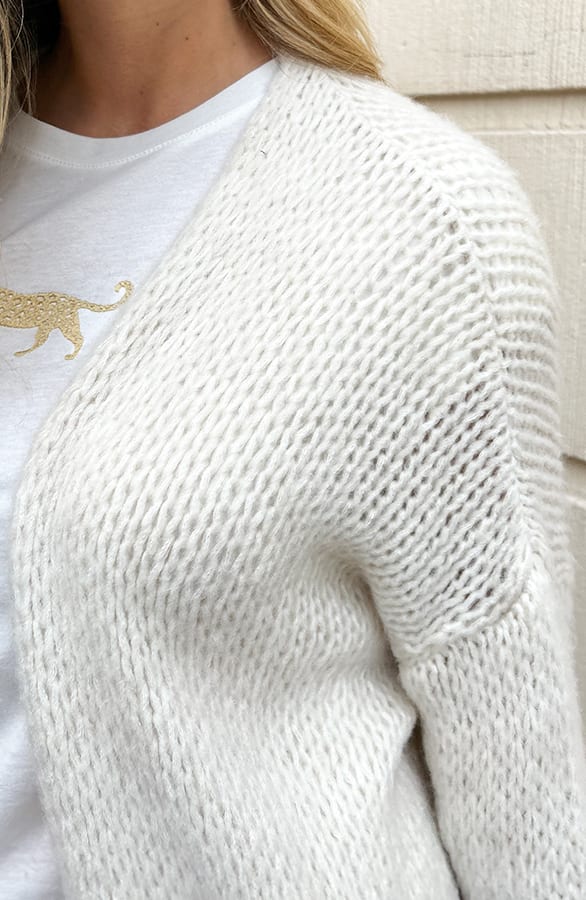 Oversized Knitted Vest Ecru – shoparchief, foto 8