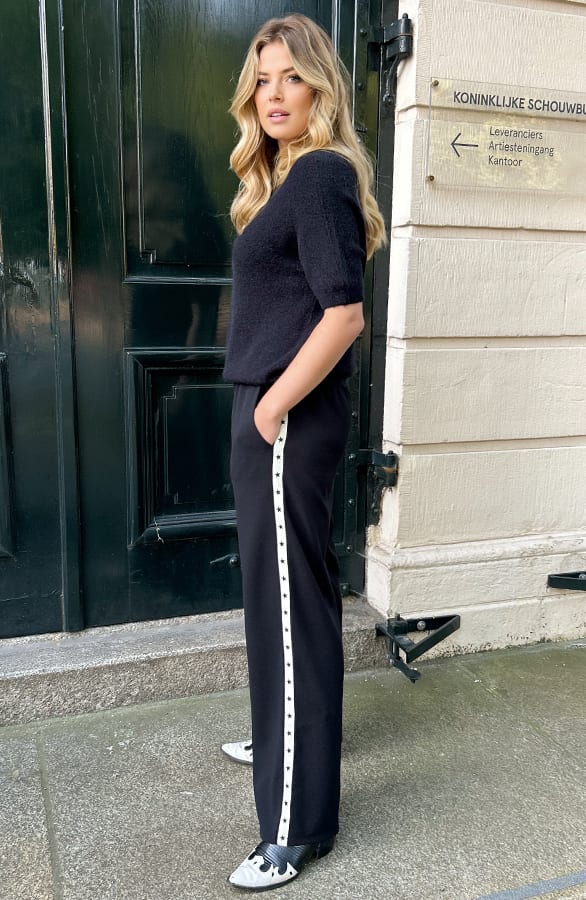 Oversized Soft Pullover Kurzarm Schwarz, Tops, Foto 5