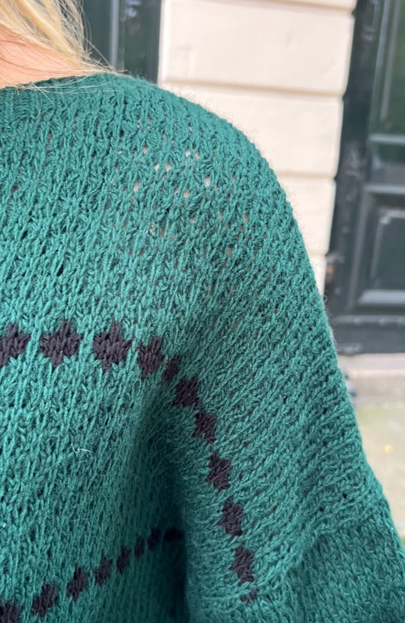 Oversized Stipjes Trui Smaragd – shoparchief, foto 6
