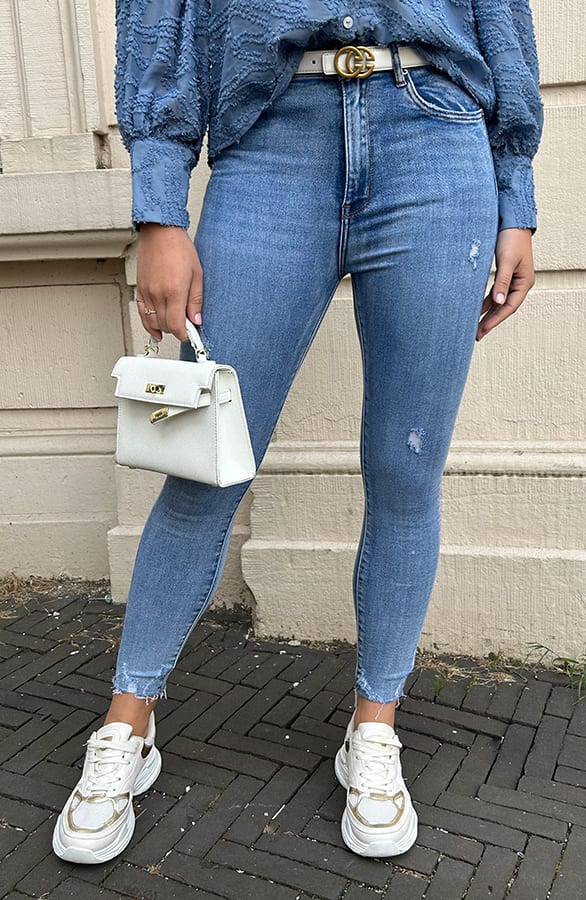 Skinny Jeans High Waist Damaged Hellblau, Alle Kleidung, Foto 1