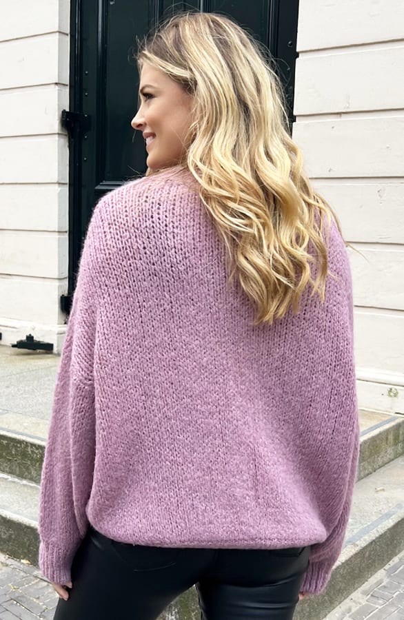 Soft Oversized Trui Dust Roze – shoparchief, foto 4
