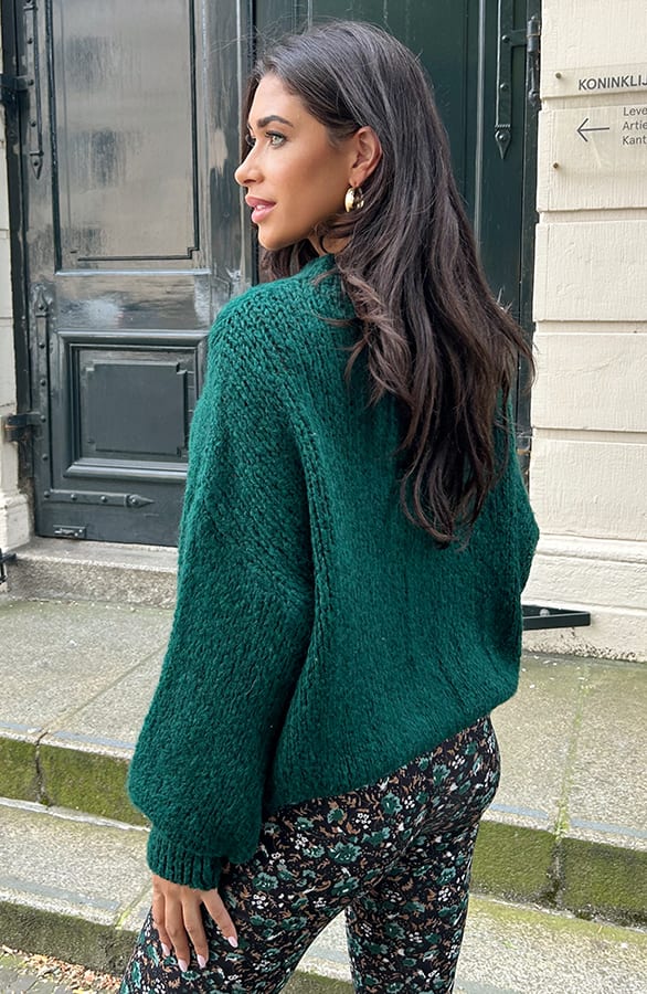 Soft Oversized Trui Smaragd – shoparchief, foto 2