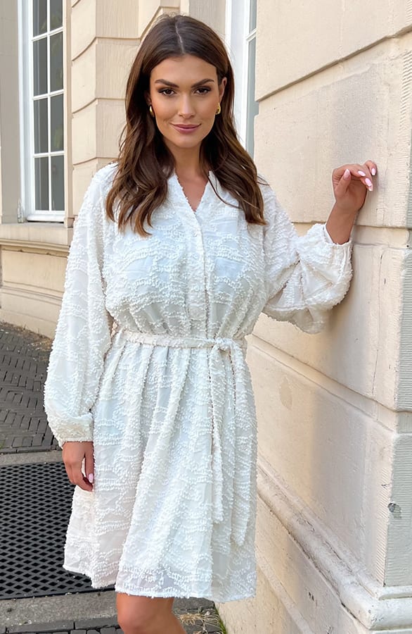 Vienna Jurk Met Wijde Mouwen Light Beige – shoparchief, foto 6