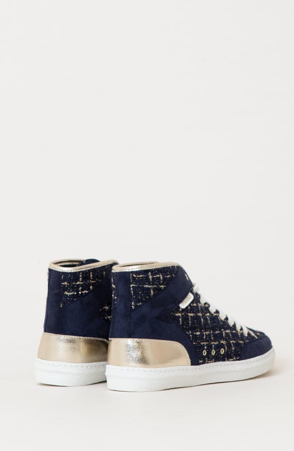 Bouclé Sneakers Goud Marine – shoparchief, foto 8