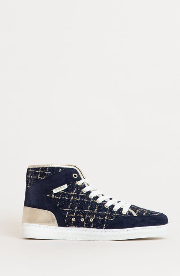 Bouclé Sneakers Goud Marine – shoparchief, foto 9