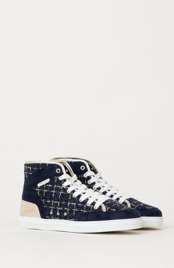 Bouclé Sneakers Goud Marine – shoparchief, foto 7