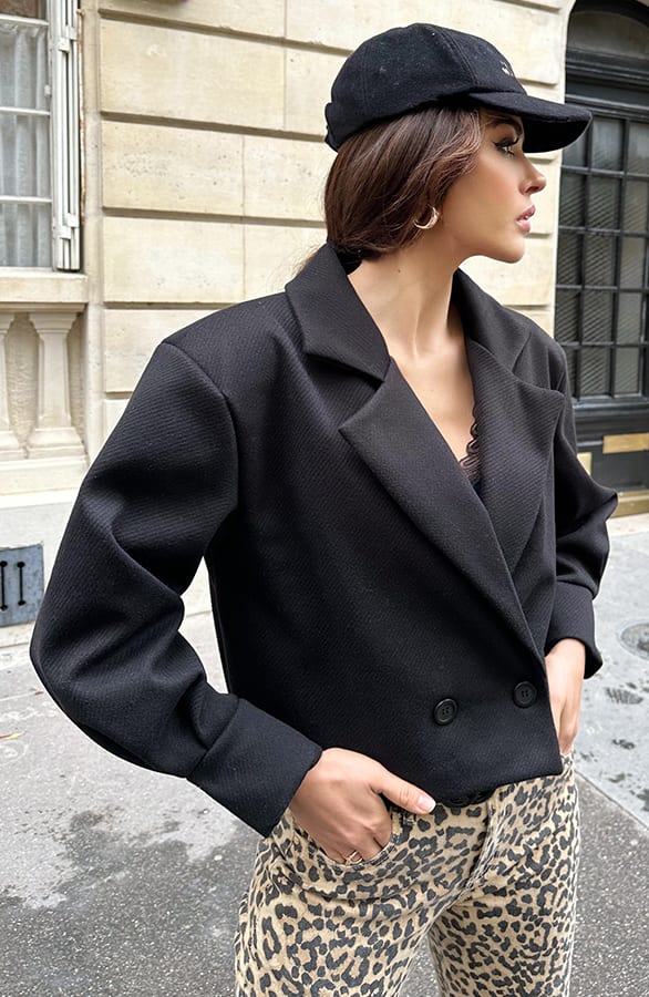 Classy Pofmouw Coat Zwart – shoparchief, foto 5