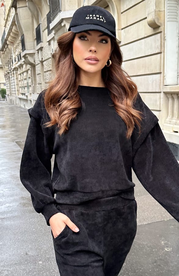 Corduroy Trui Zwart – shoparchief, foto 7