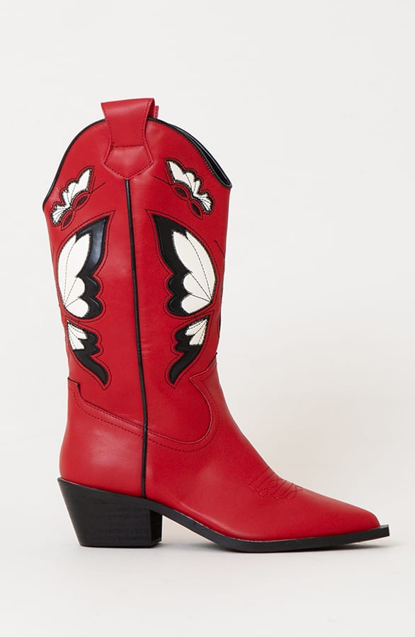 Cowboy Boots Butterfly Red – shoparchief, foto 8
