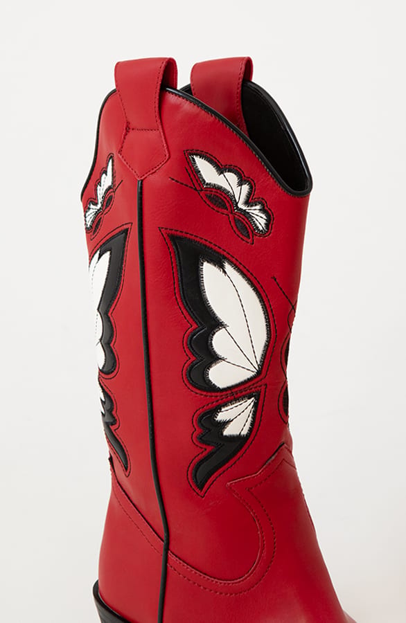 Cowboy Boots Butterfly Red – shoparchief, foto 7