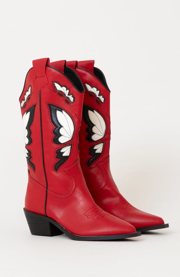 Cowboy Boots Butterfly Red – shoparchief, foto 5