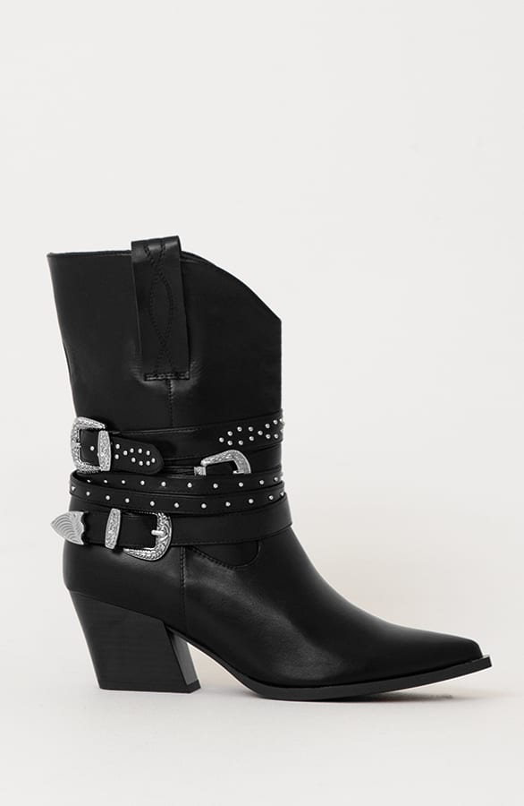 Cowboy Boots Schnalle Schwarz, Shoparchiv, Foto 1