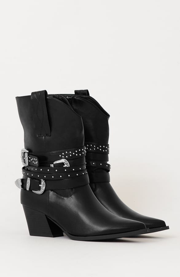 Cowboy Boots Schnalle Schwarz, Shoparchiv, Foto 2