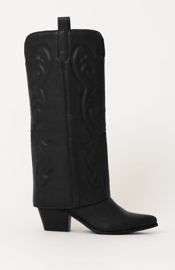 Cowboy Boots Leather Zwart – shoparchief, foto 4