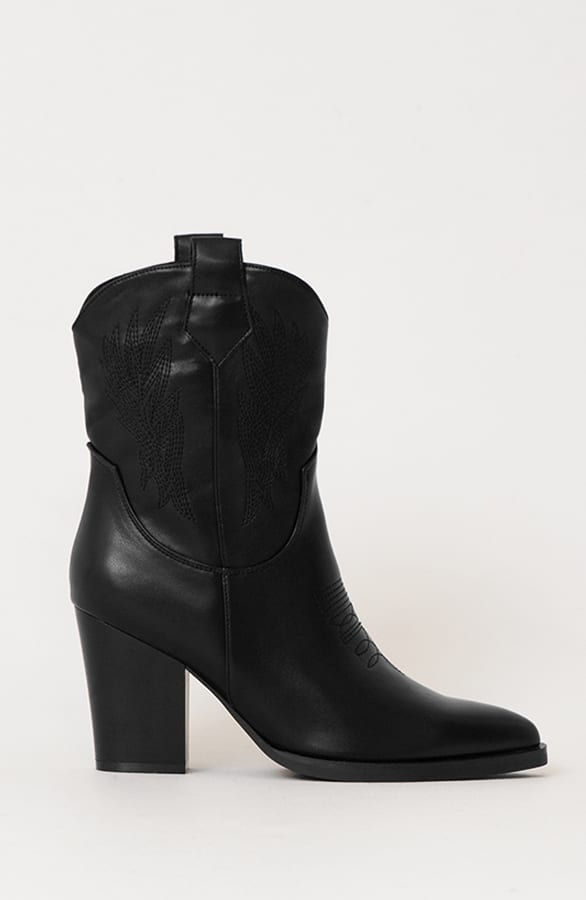 Cowboylaarzen Met Hak Zwart – shoparchief, foto 1