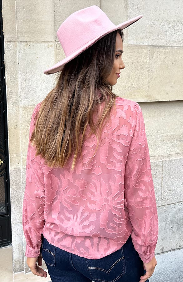 Detailed Blouse Dust Roze – shoparchief, foto 2