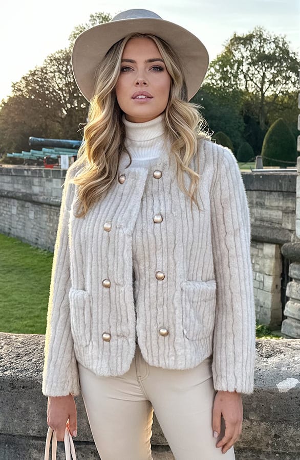 Faux Fur Jacke Creme, Shoparchiv, Foto 6