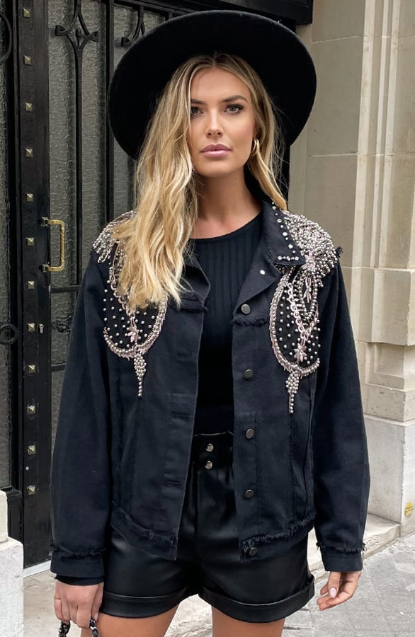 Festive Studs Jacket Zwart – shoparchief, foto 5