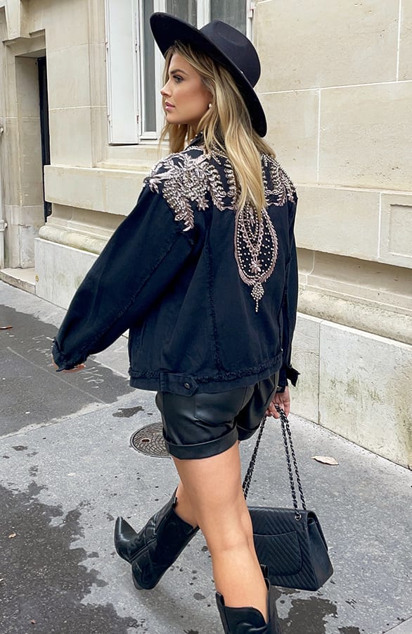 Festive Studs Jacket Zwart – shoparchief, foto 9