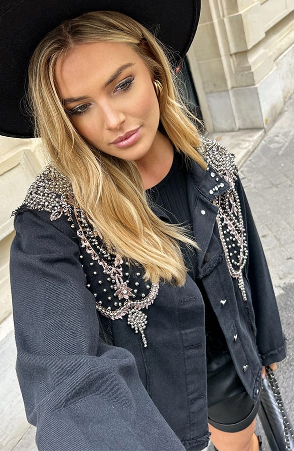 Festive Studs Jacket Zwart – shoparchief, foto 6
