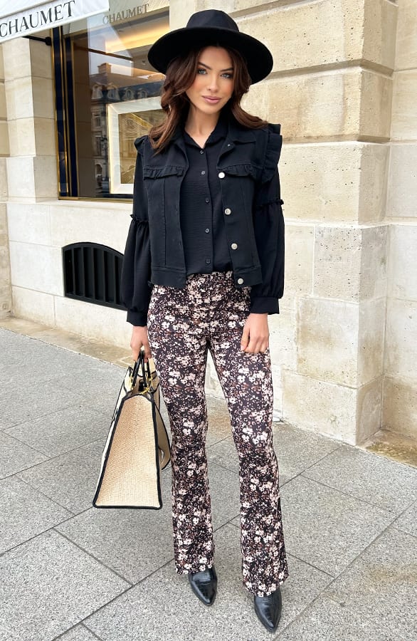 Flared Broek Print Floral – shoparchief, foto 5