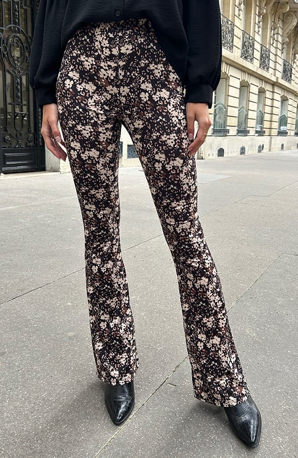 Flared Broek Print Floral – shoparchief, foto 3