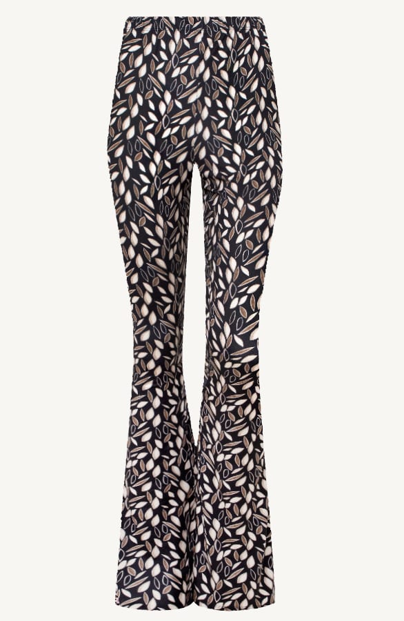 Flared Broek Print Zwart Camel – shoparchief, foto 6