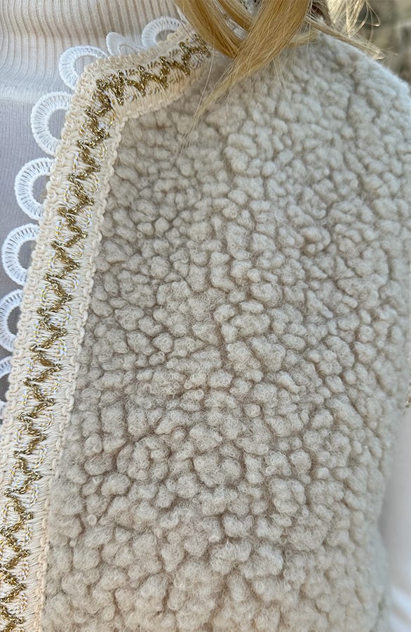 Gilet Pocket Teddy Lace Detail – gilets, foto 8