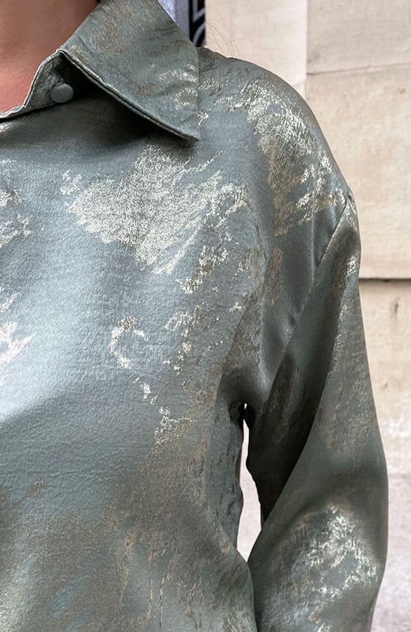 Gouden Detailed Blouse Mint – shoparchief, foto 4