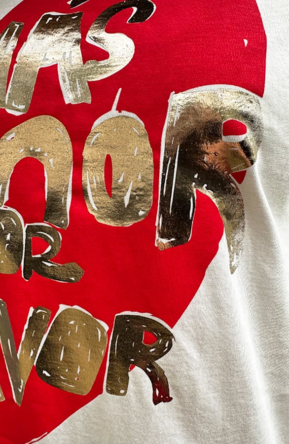Heart Metallic T-shirt – shoparchief, foto 5