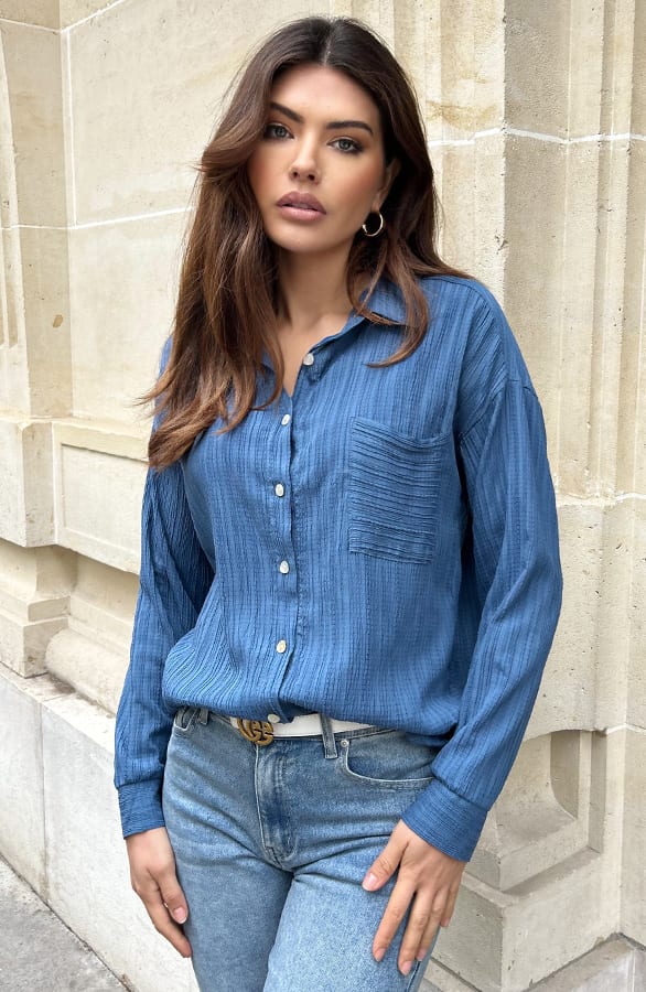 Laurent Bluse Jeans Blue, Shoparchiv, Foto 7