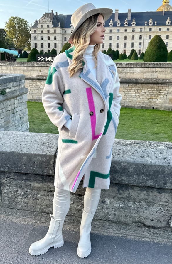 Laurent Oversized Woven Jacket Multi – shoparchief, foto 5