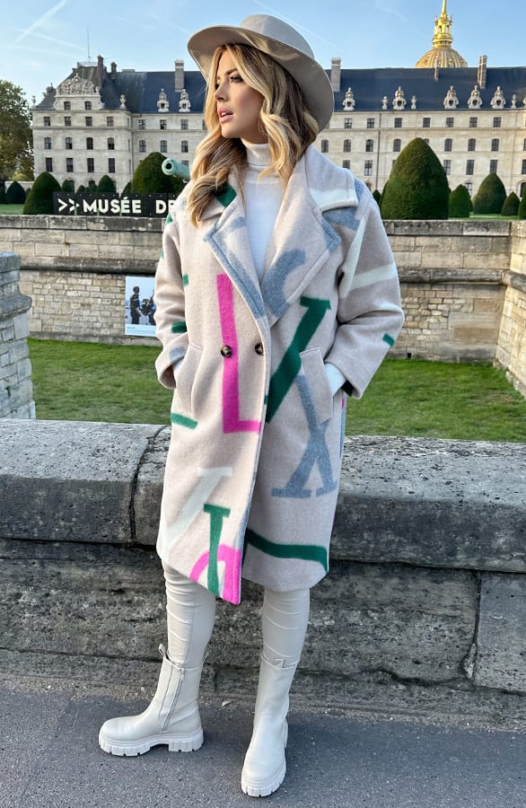 Laurent Oversized Woven Jacket Multi – shoparchief, foto 6