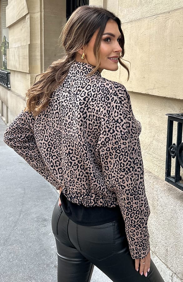 Leopard Bomber Beige – shoparchief, foto 2