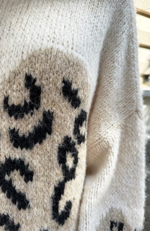 Leopard Heart Oversized Sweater – shoparchief, foto 5