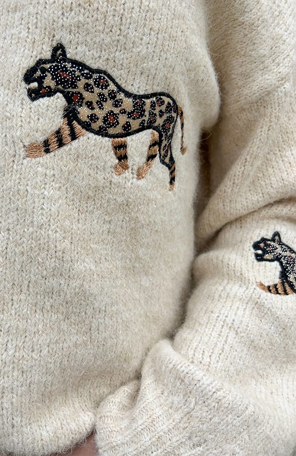 Leopard Soft Pullover Beige, Shoparchiv, Foto 7