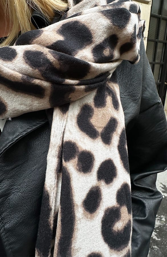 Leopard Sjaal Beige – shoparchief, foto 9