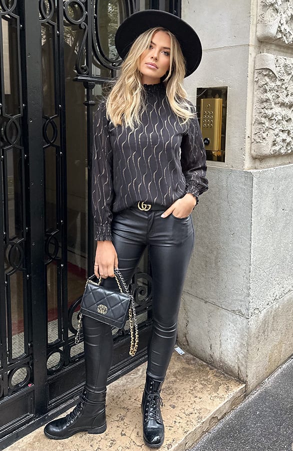 Luxury Col Blouse Gold – blouses, foto 3