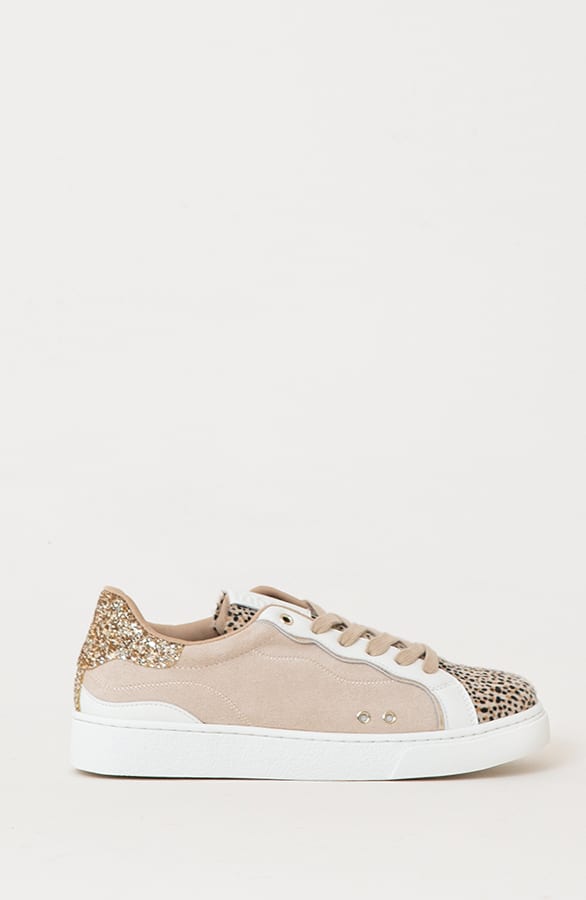 Luxury Leopard Sneakers Gold – shoparchief, foto 1