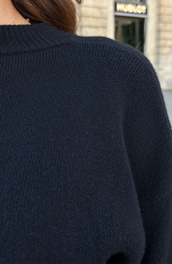 Luxury Soft Pullover Wide Sleeve Schwarz, Foto 13