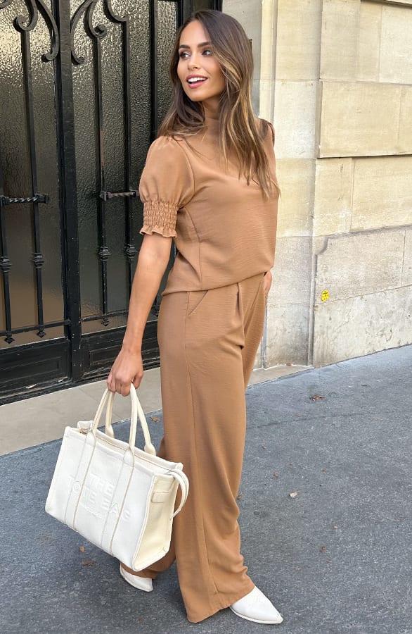Mila Pantalon Camel Regular – broeken, foto 9