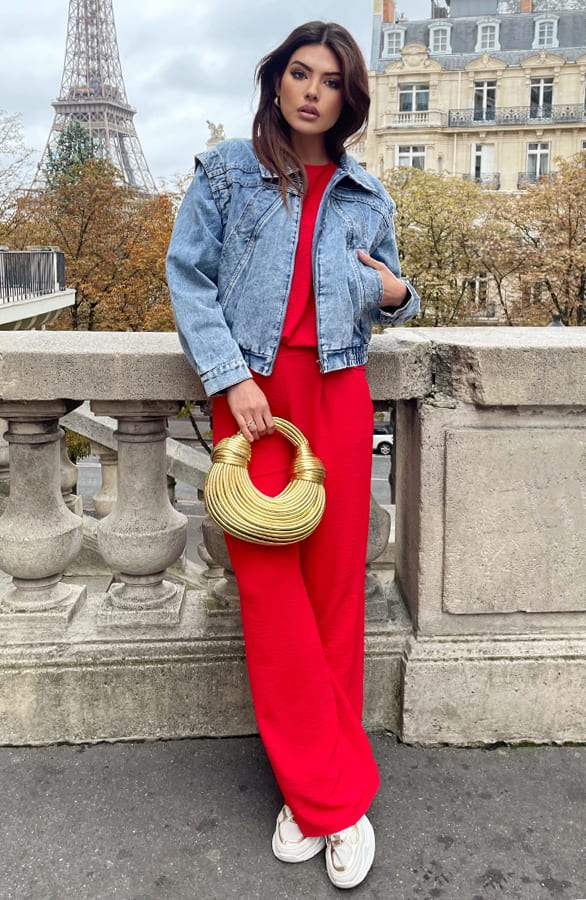 Mila Pantalon Rood Regular – broeken, foto 6