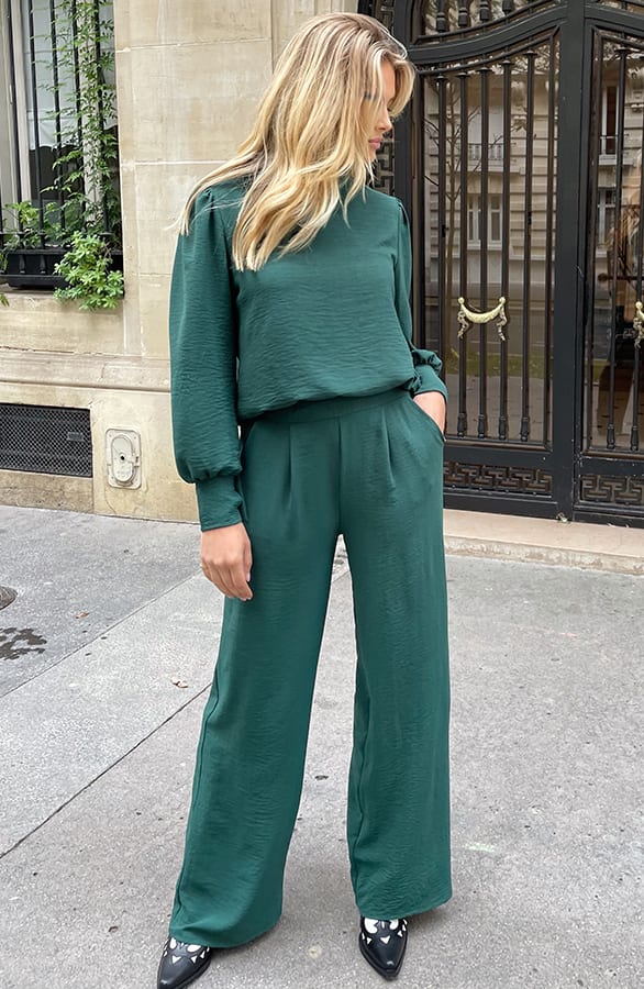 Mila Pantalon Smaragd Regular – broeken, foto 4