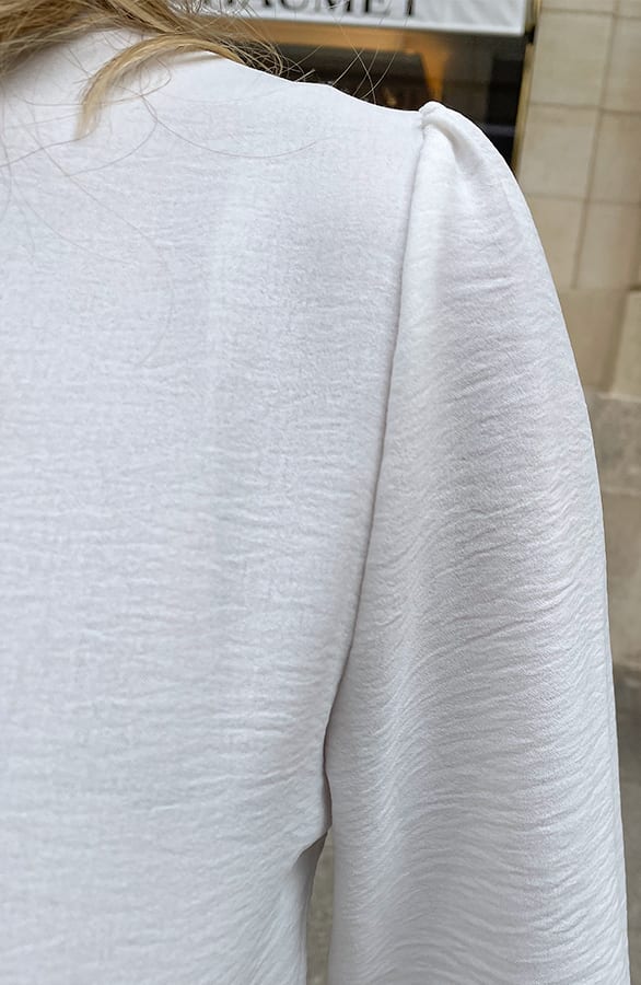 Mila Strik Blouse Long Sleeve Ecru – alle kleding, foto 4