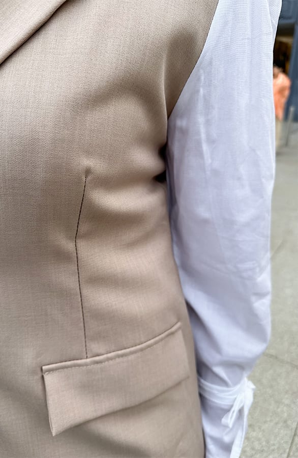Oversized Blazer Blouse Beige – shoparchief, foto 6