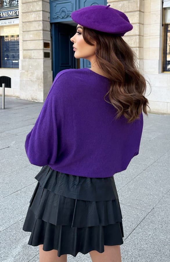 Oversized Soft Trui Donkerpaars – shoparchief, foto 11